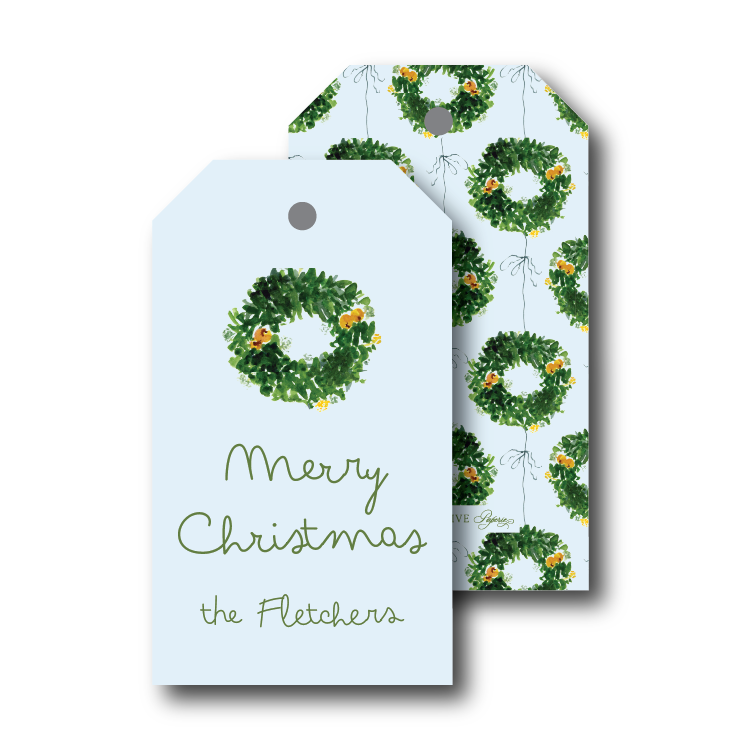 Winter Wreaths Tags